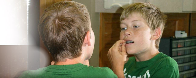 patient with braces