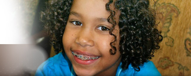 child with braces